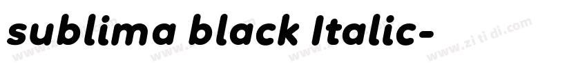 sublima black Italic字体转换